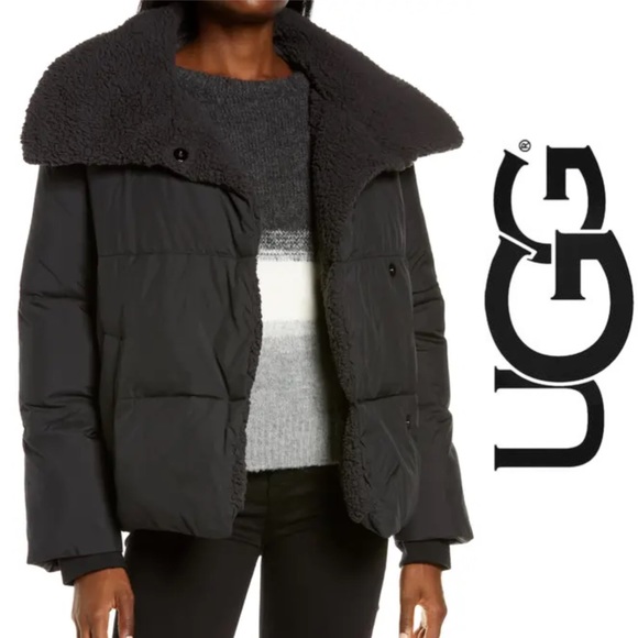 UGG Patricia Faux Shearling Lined Puffer rain snow resistant Jacket*NWT - Picture 2 of 7